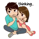 🤔 emoji Lovely Navo - Cute, Romantic Sticker pack Telegram sticker 9 of 41