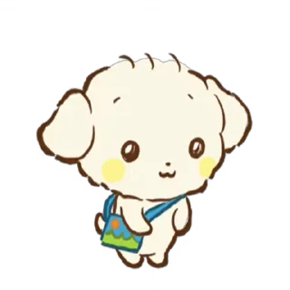 Sticker from fluffy dog kumo @stickieri