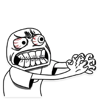 😨 emoji Rage Faces Telegram sticker 15 of 30