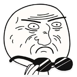 😜 emoji Rage Faces Telegram sticker 22 of 30