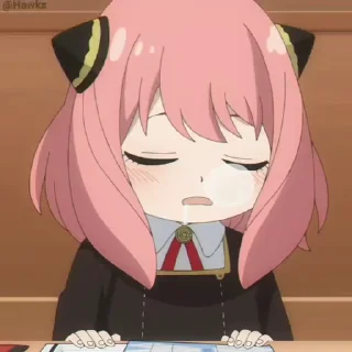 😪 emoji Anya Forger Video [@KawaiiStickersHere] Telegram sticker 10 of 50
