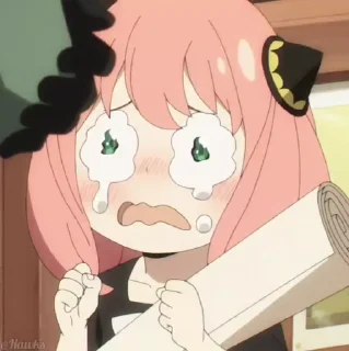 😭 emoji Anya Forger Video [@KawaiiStickersHere] Telegram sticker 20 of 50