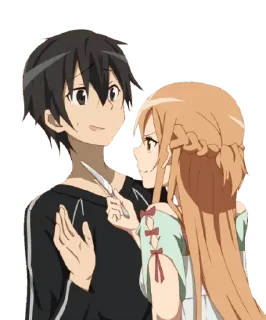 😅 emoji Sword Art Online Telegram sticker 18 of 68