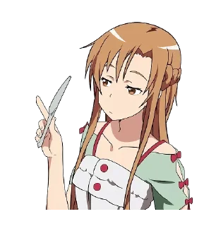 😑 emoji Sword Art Online Telegram sticker 12 of 68