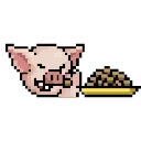 🥜 emoji LIHKG Pig Animated (Pixel Art, Unofficial) Telegram sticker 10 of 42