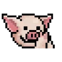 👏 emoji LIHKG Pig Animated (Pixel Art, Unofficial) Telegram sticker 11 of 42