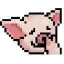 🤣 emoji LIHKG Pig Animated (Pixel Art, Unofficial) Telegram sticker 15 of 42