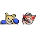 ⚔️ emoji LIHKG Pig Animated (Pixel Art, Unofficial) Telegram sticker 3 of 42