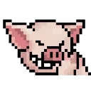 😏 emoji LIHKG Pig Animated (Pixel Art, Unofficial) Telegram sticker 16 of 42