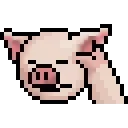 👂 emoji LIHKG Pig Animated (Pixel Art, Unofficial) Telegram sticker 22 of 42