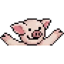 🤷‍♂️ emoji LIHKG Pig Animated (Pixel Art, Unofficial) Telegram sticker 4 of 42