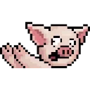 😨 emoji LIHKG Pig Animated (Pixel Art, Unofficial) Telegram sticker 19 of 42