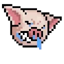 😢 emoji LIHKG Pig Animated (Pixel Art, Unofficial) Telegram sticker 6 of 42