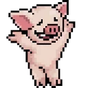 💃 emoji LIHKG Pig Animated (Pixel Art, Unofficial) Telegram sticker 12 of 42