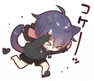 Sticker from Boy of a black cat(hoody)2
