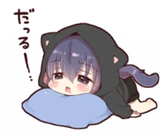 Sticker from Boy of a black cat(hoody)2