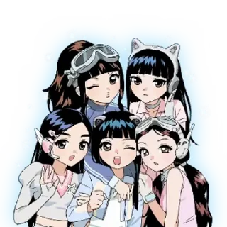 🌟 emoji NewJeans Illustration kakao Emoticon🌟 @NJZSTICKE Telegram sticker 1 of 24