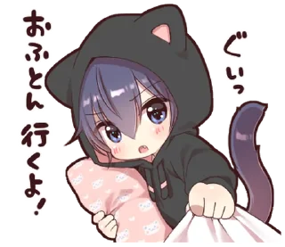 😯 emoji Boy of a black cat(hoody)2 @deazzle Telegram sticker 5 of 32