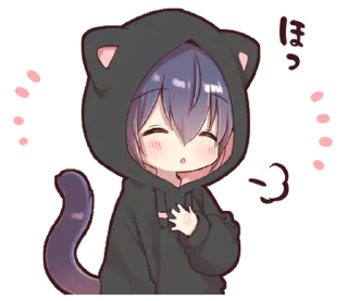 😮‍💨 emoji Boy of a black cat(hoody)2 @deazzle Telegram sticker 19 of 32