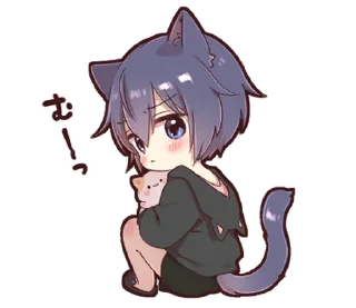 😯 emoji Boy of a black cat(hoody)2 @deazzle Telegram sticker 9 of 32