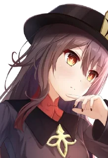 🤔 emoji Hu Tao (genshin_impact) @Anak_kucing_stiker Telegram sticker 24 of 35