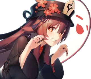 👻 emoji Hu Tao (genshin_impact) @Anak_kucing_stiker Telegram sticker 11 of 35