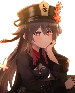 🤔 emoji Hu Tao (genshin_impact) @Anak_kucing_stiker Telegram sticker 5 of 35