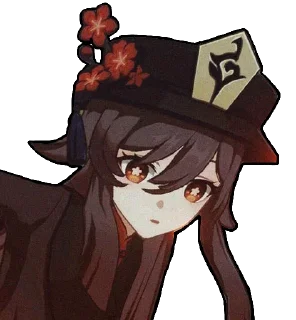 😳 emoji Hu Tao (genshin_impact) @Anak_kucing_stiker Telegram sticker 7 of 35