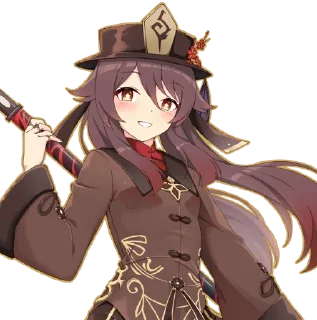 😏 emoji Hu Tao (genshin_impact) @Anak_kucing_stiker Telegram sticker 23 of 35