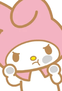 ⭐ emoji My Melody Pop-Up Stickers @deazzle Telegram sticker 11 of 16