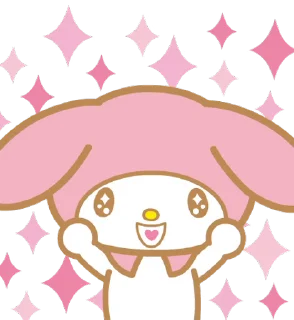 ⭐ emoji My Melody Pop-Up Stickers @deazzle Telegram sticker 4 of 16
