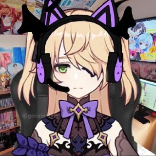😍 emoji Genshin Impact Meme Telegram sticker 16 of 30