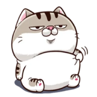 🤔 emoji Ami fat cat Telegram sticker 17 of 39