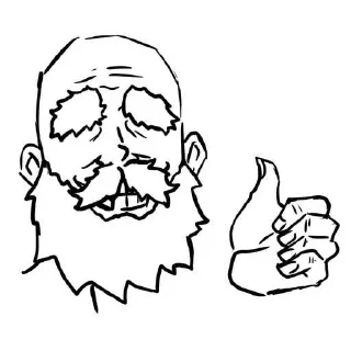👍 emoji Стикеры с дедом Telegram sticker 4 of 33
