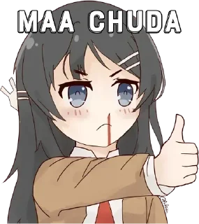 🙂 emoji Mei Misaki's pack by @Makima_UltraXBot 5 Telegram sticker 5 of 120