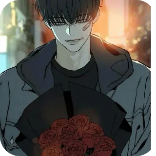 Sticker from Tears a withered flower manwha