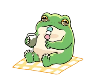 ⭐ emoji 享受春天的青蛙 @kal_pc Telegram sticker 14 of 24