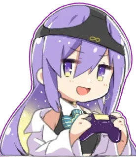 😳 emoji Moona Hoshinova (hololive) @Anak_kucing_stiker Telegram sticker 3 of 19