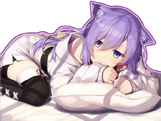 😌 emoji Moona Hoshinova (hololive) @Anak_kucing_stiker Telegram sticker 19 of 19