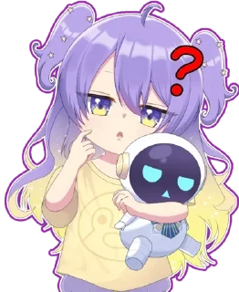 🙄 emoji Moona Hoshinova (hololive) @Anak_kucing_stiker Telegram sticker 6 of 19