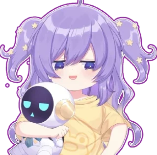 😳 emoji Moona Hoshinova (hololive) @Anak_kucing_stiker Telegram sticker 5 of 19