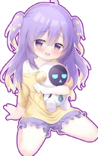 ☺️ emoji Moona Hoshinova (hololive) @Anak_kucing_stiker Telegram sticker 14 of 19