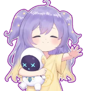 😳 emoji Moona Hoshinova (hololive) @Anak_kucing_stiker Telegram sticker 4 of 19