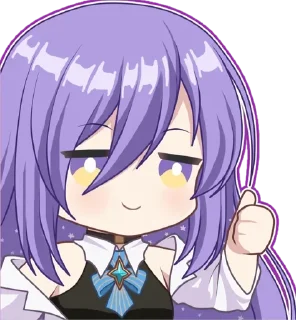 👍 emoji Moona Hoshinova (hololive) @Anak_kucing_stiker Telegram sticker 1 of 19