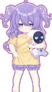😳 emoji Moona Hoshinova (hololive) @Anak_kucing_stiker Telegram sticker 13 of 19