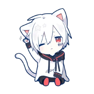 😊 emoji Mafumafu Sticker (cat) vol.2 Telegram sticker 5 of 40