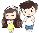 😢 emoji Boobib Lovely Couple @tikelku Telegram sticker 23 of 40