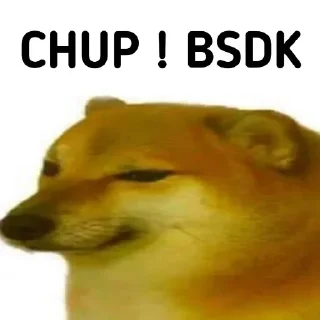 😂 emoji Cheems Text @ManasTheKing Telegram sticker 12 of 120
