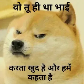 Sticker from Hindi Cheems @ManasTheKing