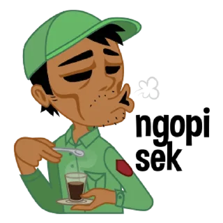 ☕️ emoji Aku Wong Jowo /@stickers4u2 Telegram sticker 13 of 40